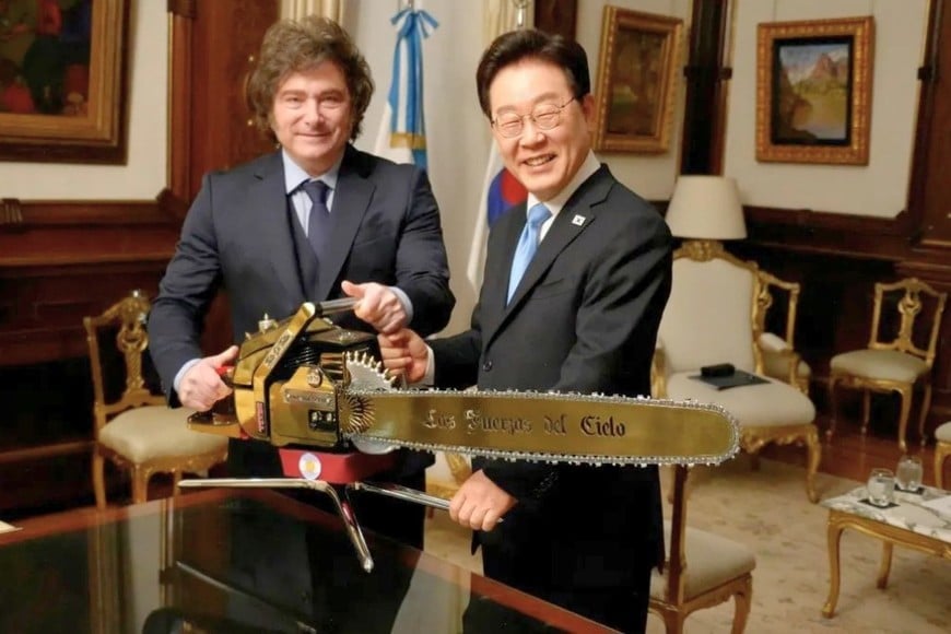 El presidente Javier Milei recibió en Casa Rosada a su par de la República de Corea del Sur, Lee Jae-Myung