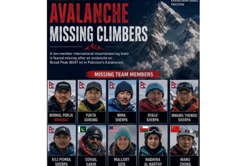 La expedición estaba encabezada por el reconocido montañista nepalí Nirmal Purja.