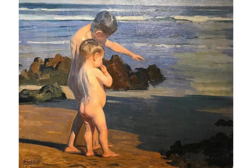 "Niños frente al mar". Foto: Galería Pacareu