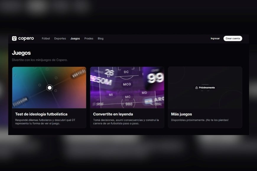 La idea es que Copero siga lanzando juegos