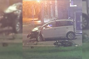La imagen da cuenta de la violencia del encontronazo. Foto: Gentileza