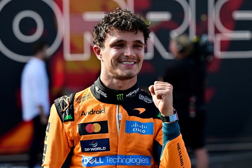 Formula One F1 - Hungarian Grand Prix - Hungaroring, Budapest, Hungary - July 26, 2026
McLaren's Lando Norris celebrates after winning the Hungarian Grand Prix REUTERS/Marton Monus     TPX IMAGES OF THE DAY