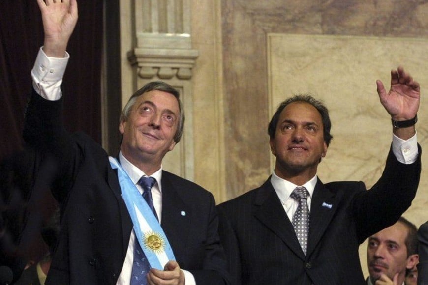 Néstor Kirchner y Daniel Scioli.