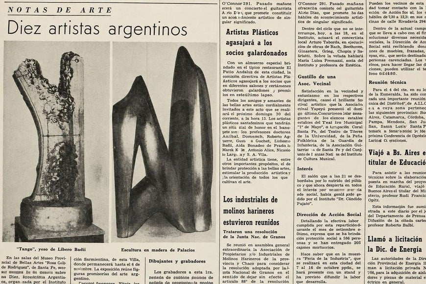 Recorte de El Litoral, agosto de 1970. Foto: Archivo