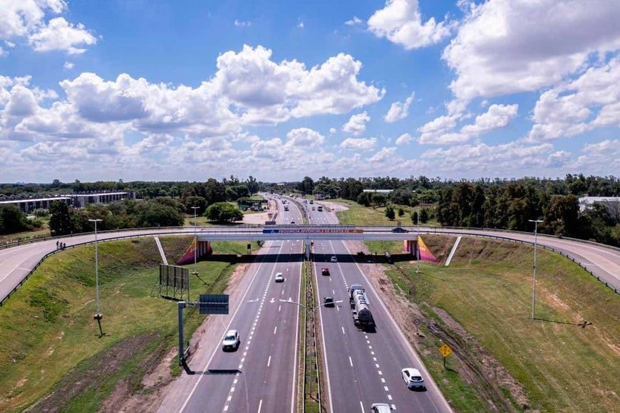 En el sector sur, se sumó el tercer carril para aliviar el tránsito.