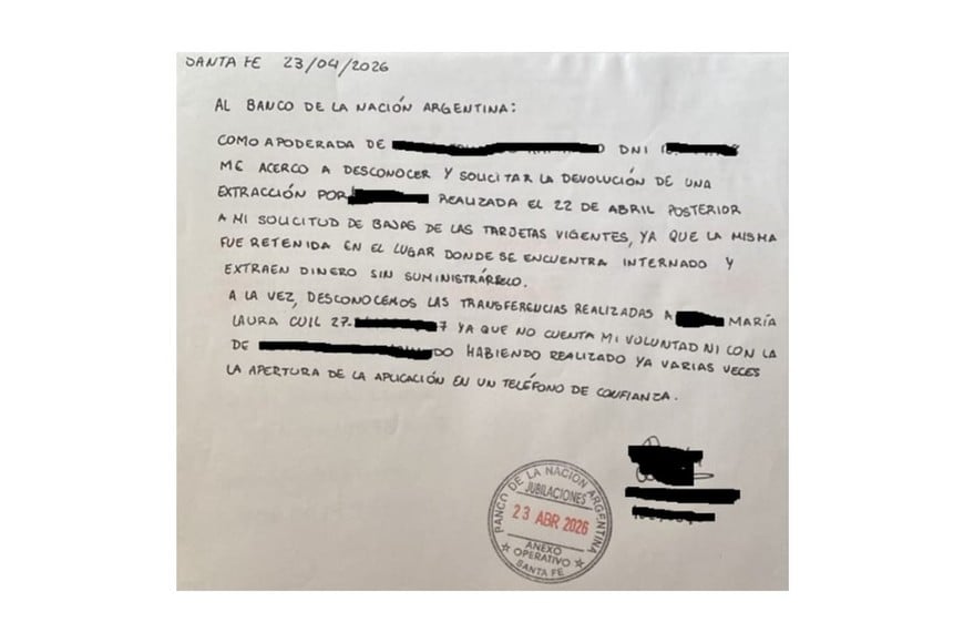 Será ahora la Justicia la que deberá determinar si existió un patrón de conducta y reconstruir, a partir de los movimientos bancarios y demás pruebas, el destino del dinero.Congelamiento, devolución de lo extraído irregularmente por Maria Laura M.G,. hoy prófuga a uno de los residentes, presentada por familiares de una de las víctimas.