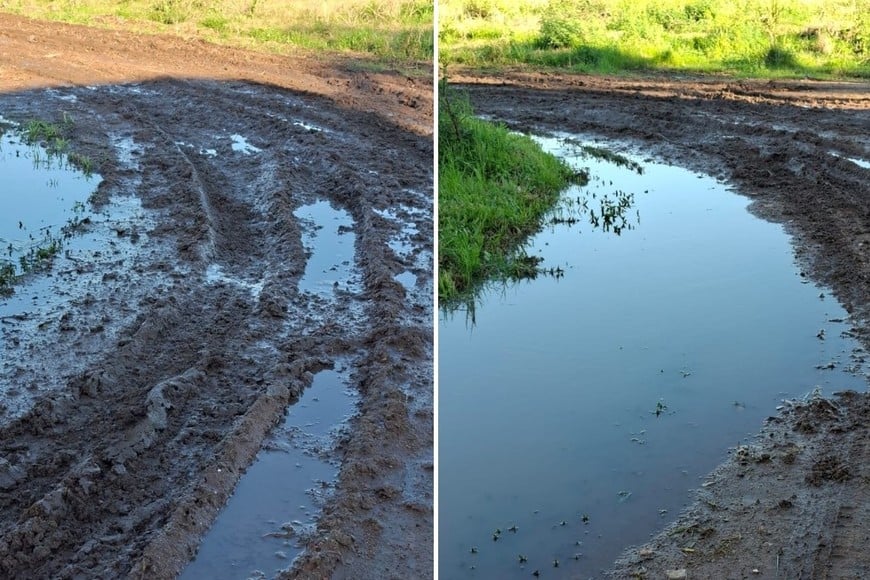 Las calles quedan intransitables los días de lluvia