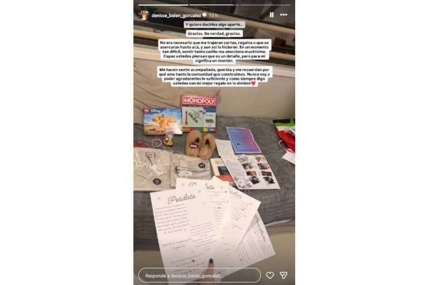 La influencer agradeció el apoyo de sus seguidores.