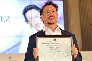 Nico Vázquez recibió el reconocimiento en la Legislatura porteña.