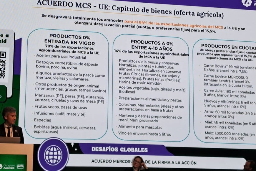 Agustín Tejeda calificó al tratado como "un hito, como un antes y un después en la inserción internacional de la Argentina.