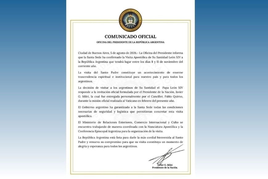 comunicado papa