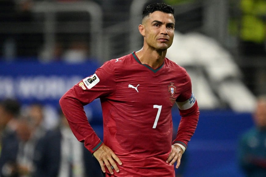 Soccer Football - FIFA World Cup 2026 - Round of 16 - Portugal v Spain - Dallas Stadium, Arlington, Texas, U.S. - July 6, 2026
Portugal's Cristiano Ronaldo looks dejected after the match as Portugal are eliminated from the World Cup 
IMAGN IMAGES via Reuters/Jerome Miron