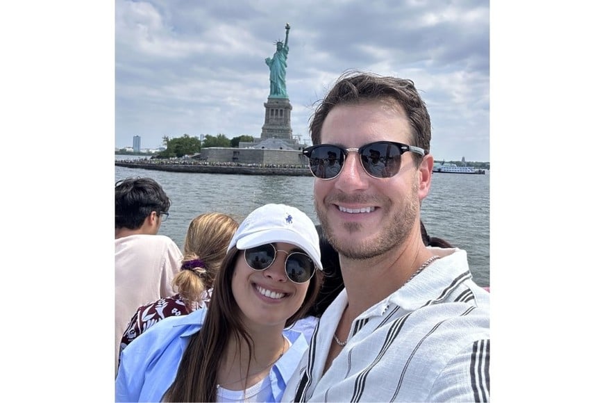 Iliana Lick y su novio Steven Melchiorre.