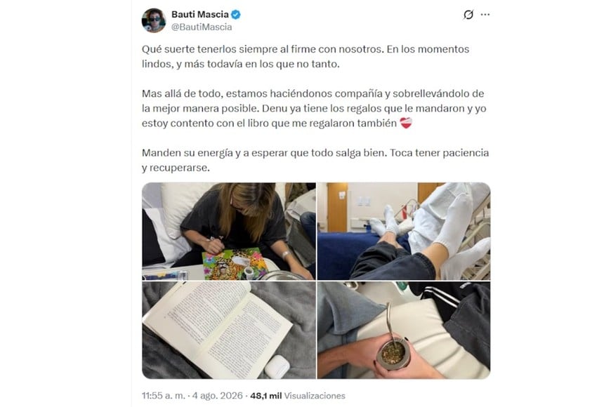 El acompañamiento del novio de Denisse.