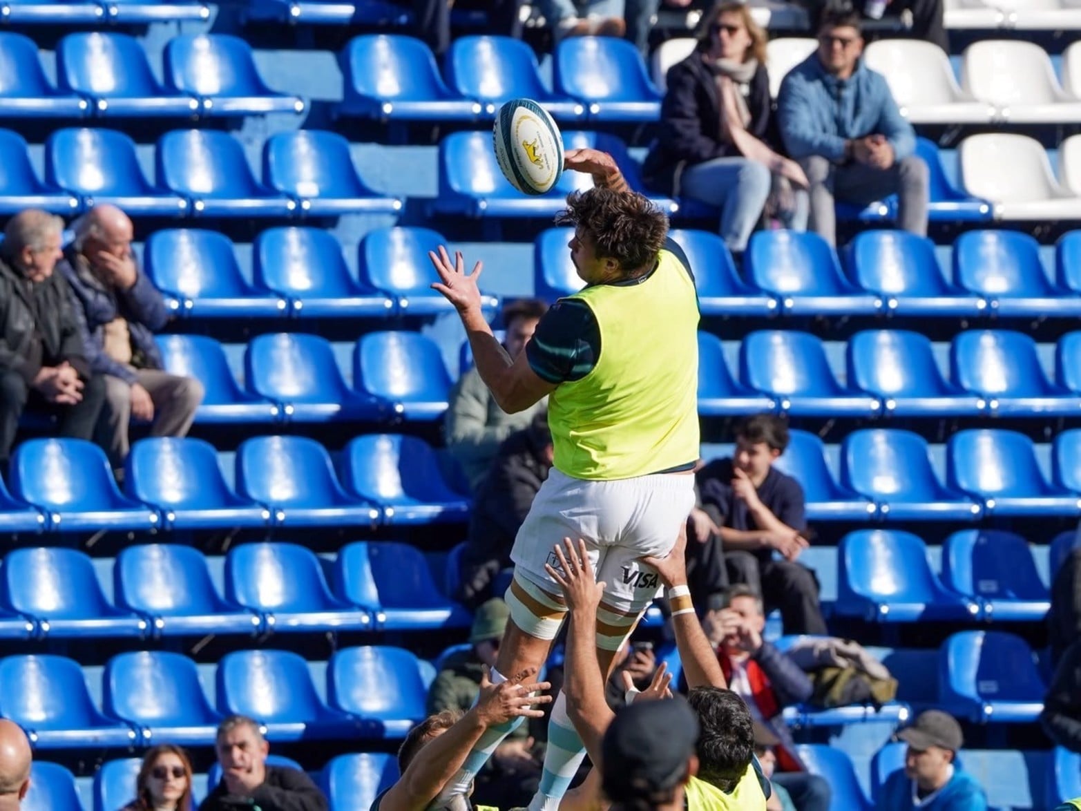 El partido entre Los Pumas vs. Sudáfrica en el estadio José Amalfitani de Vélez.