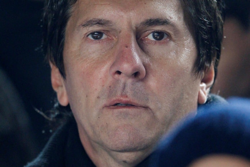 FILE PHOTO: Jorge Messi, father of Argentina's soccer player Lionel Messi, watches his son play against Colombia in the first round of the Copa America soccer tournament in Santa Fe, July 6, 2011. REUTERS/Marcos Brindicci/File Photo