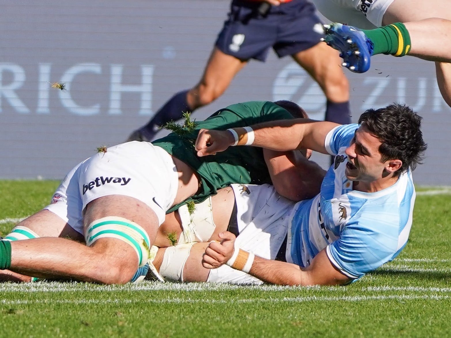 El partido entre Los Pumas vs. Sudáfrica en el estadio José Amalfitani de Vélez.