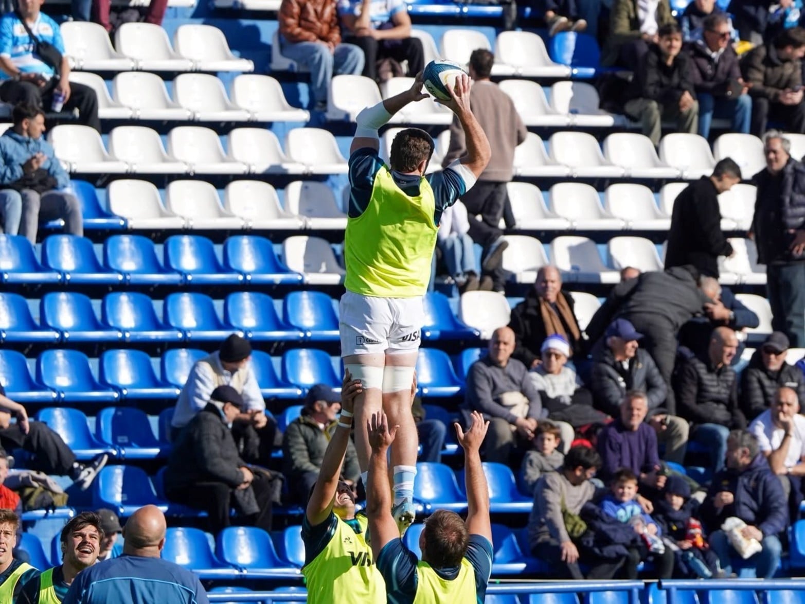 El partido entre Los Pumas vs. Sudáfrica en el estadio José Amalfitani de Vélez.