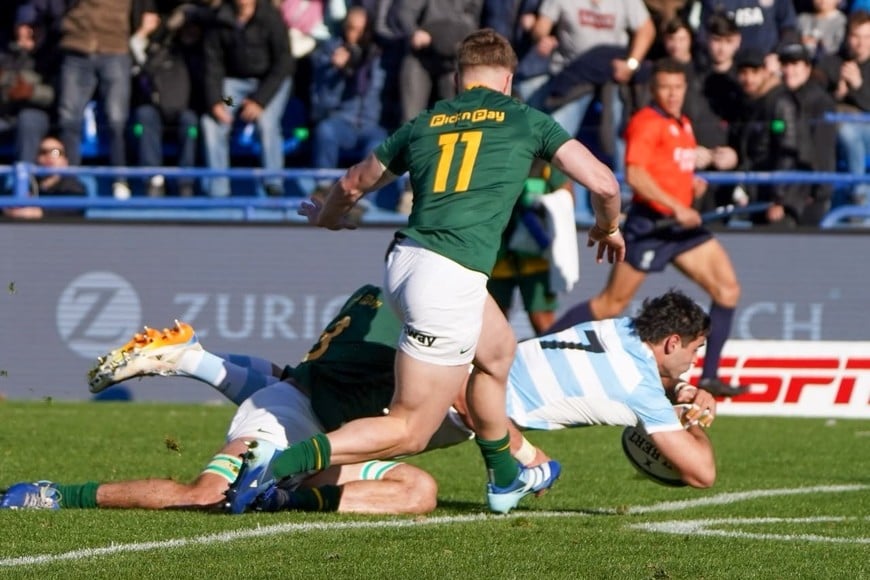 El partido entre Los Pumas vs. Sudáfrica en el estadio José Amalfitani de Vélez.