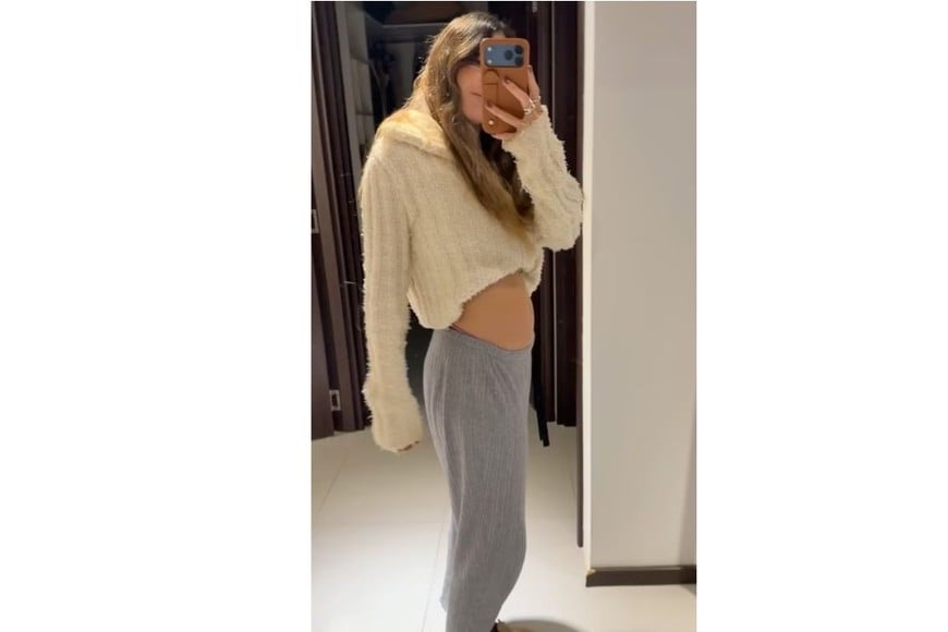 Cande Molfese mostró su pancita tras anunciar la feliz noticia.