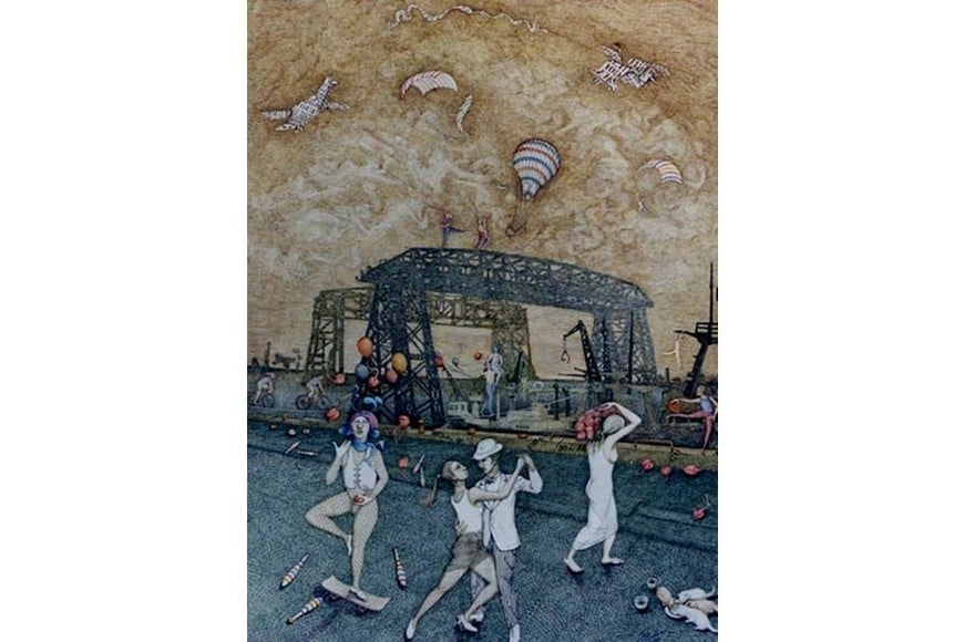 "Fiesta en el puente". Foto: Arte de la Argentina