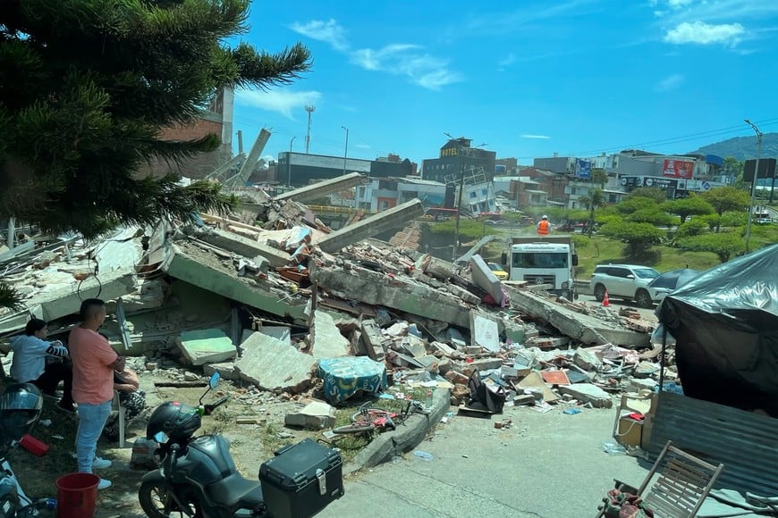 Los destrozos que dejó el sismo en Pereira, Colombia. Foto: Victoria Vázquez.