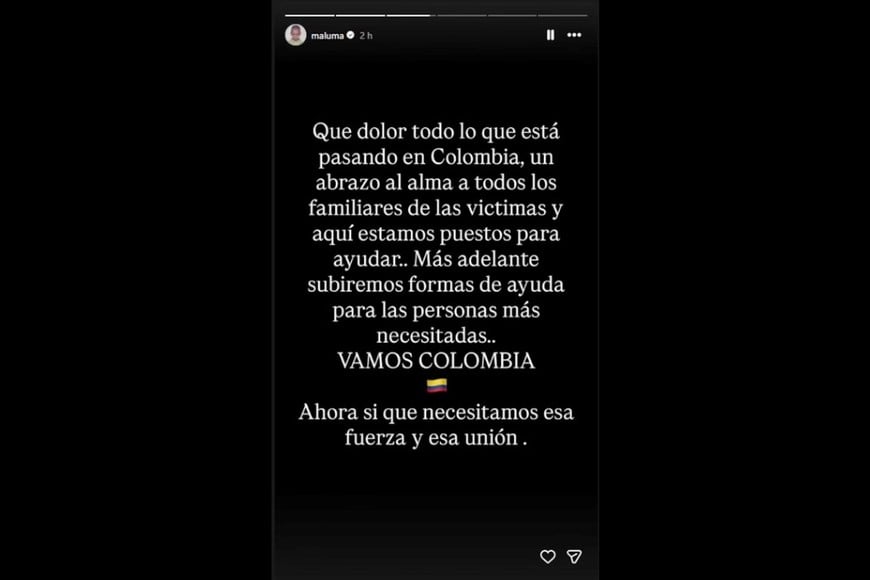 Maluma llamó a la unión para ayudar a quienes más lo necesitan.