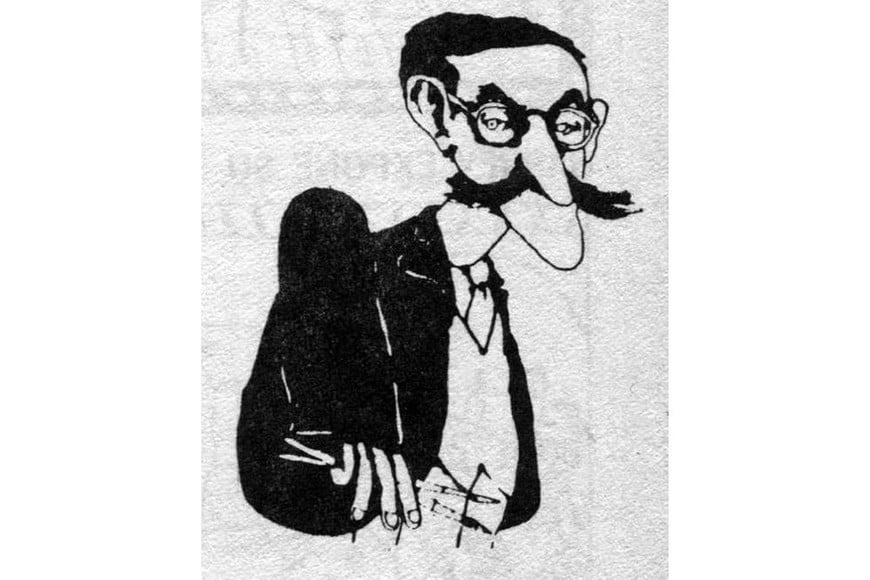Autocaricatura de Miguel Brascó. Foto: Historia del Humor Gráfico y Escrito en la Argentina