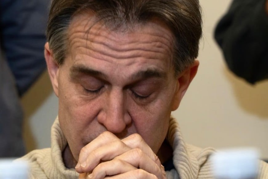 Aníbal Lotocki en el juicio en su contra en el Tribunal Oral en lo Criminal N°17 por la muerte de Cristian Zárate. Foto: NA