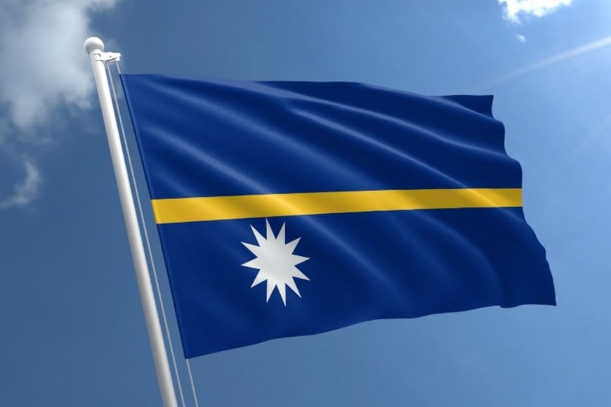 Bandera de la República de Nauru.