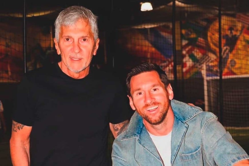 La foto que compartió Messi junto a su padre.