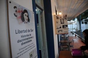 Año 2016, imagen de la Muestra de Ana Frank en las instalaciones de Casa del Sur, ciudad de Santa Fe.