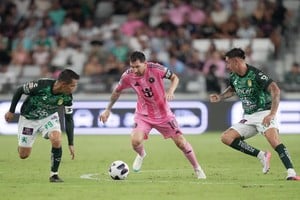 Lionel Messi este miércoles ante León. Crédito: Jim Rassol-Imagn Images