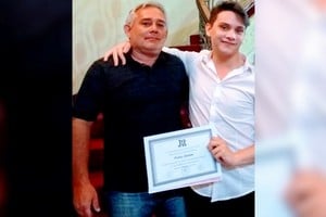 Rodrigo Nicola y su hijo Luciano. Foto: Gentileza