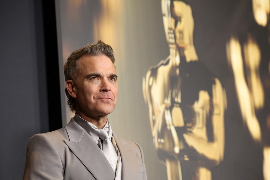 Robbie Williams attends the Academy of Motion Picture Arts and Sciences 15th Governors Awards at the Ray Dolby Ballroom in Los Angeles, California, U.S. November 17, 2024. REUTERS/Mario Anzuoni