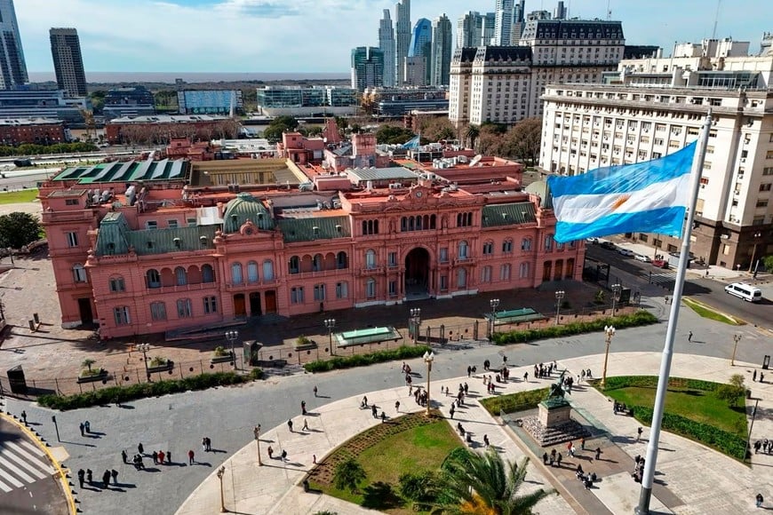 La Casa Rosada, eje central del poder federal en el país. Foto: Fernando Nicola