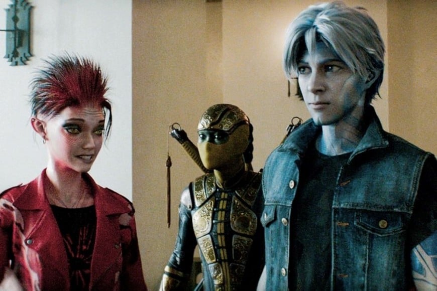 “Ready Player One”: Art3mis, Sho y Parzival en sus avatares virtuales.