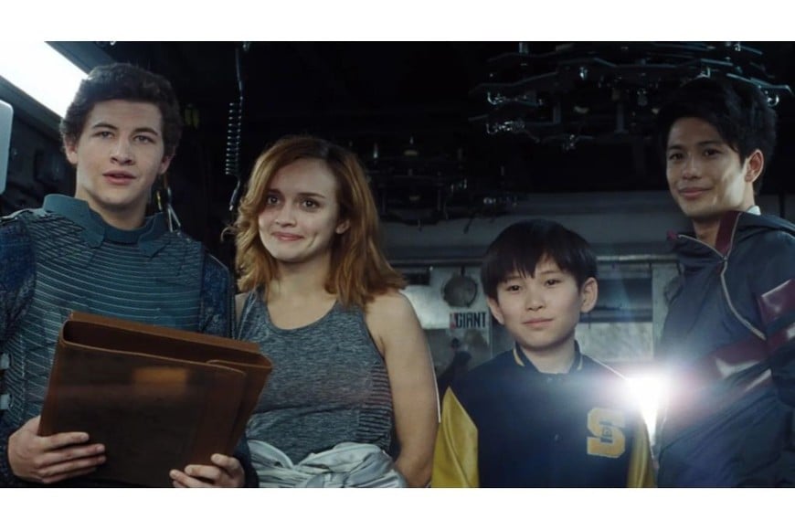 “Ready Player One”: Tye Sheridan (Wade Watts/Parzival), Olivia Cooke (Samantha Cook/Art3mis), Philip Zhao (Zhou/Sho) y Win Morisaki (Daito).