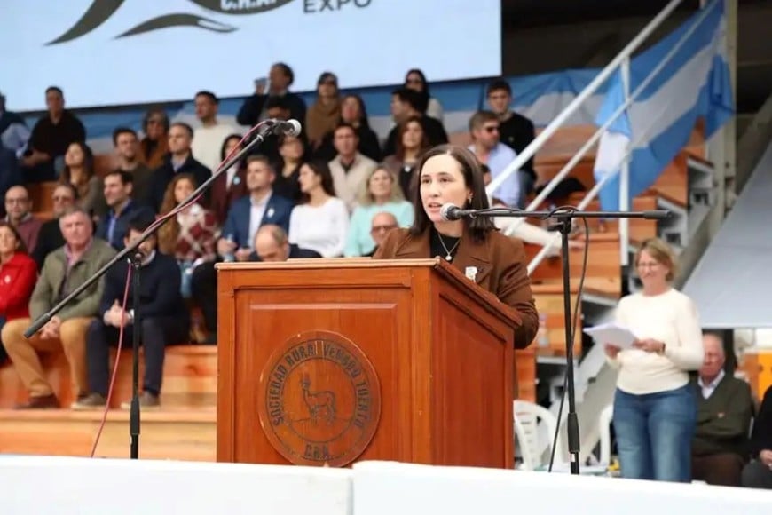Noelia Castagnani, presidente de la Sociedad Rural de Venado Tuerto.