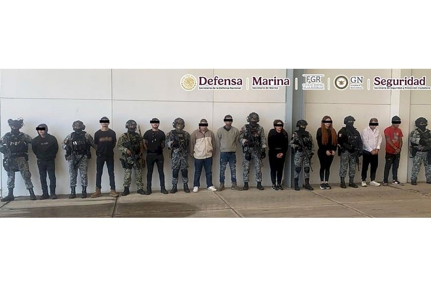 Los detenidos están vinculados al Cártel Jalisco Nueva Generación. Foto: Gabinete de Seguridad de México.