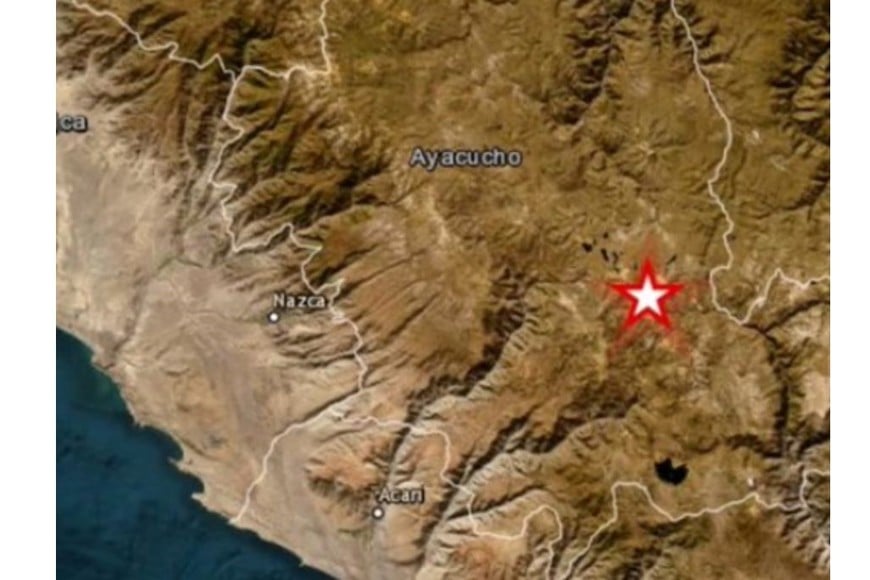 El sismo se registró en Ayacucho.