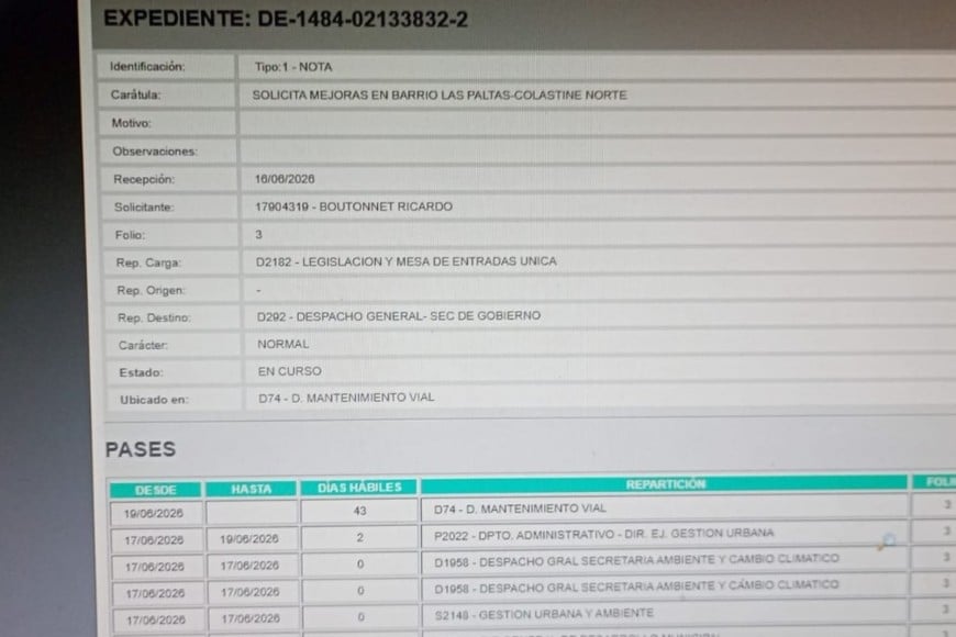 Reclamos realizados por los vecinos