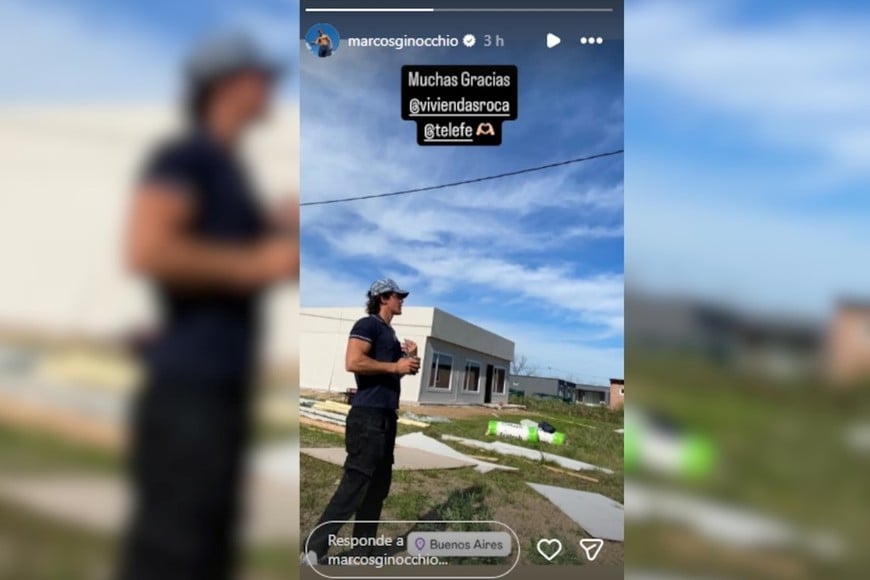 La imagen de Marcos frente a la casa generó distintas reacciones entre sus seguidores.