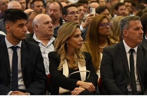 Agustín Pellegrini, Romina Diez y Marcos Peyrano.