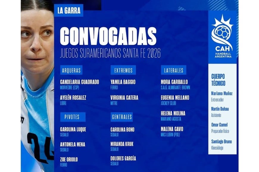 La lista completa de convocadas.