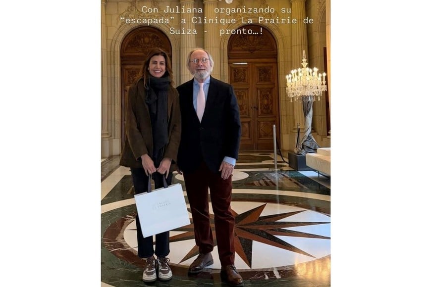 Juliana Awada se instaló en Clinique La Prairie