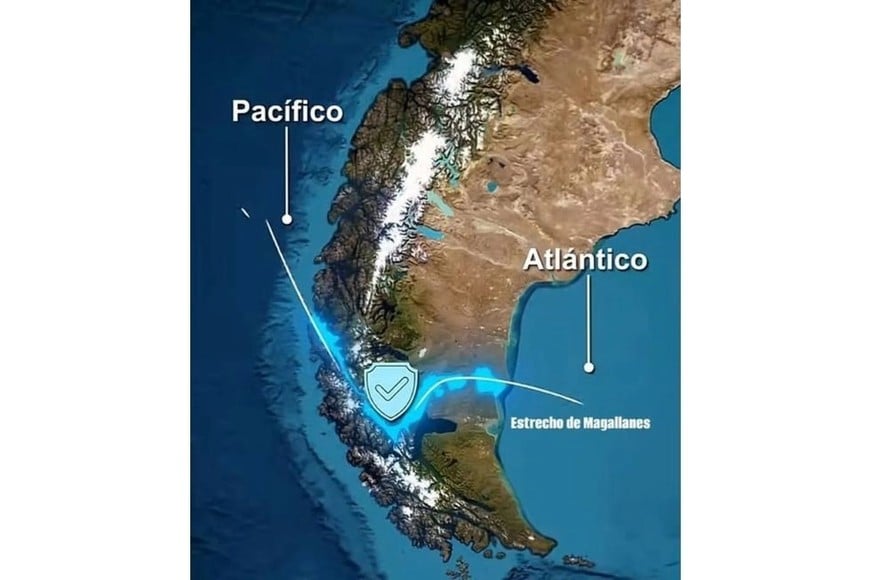 El Estrecho de Magallanes se encuentra en el extremo sur de Sudamérica