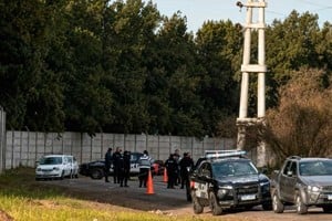 La policía en el lugar de los hechos. Gentileza SL24.