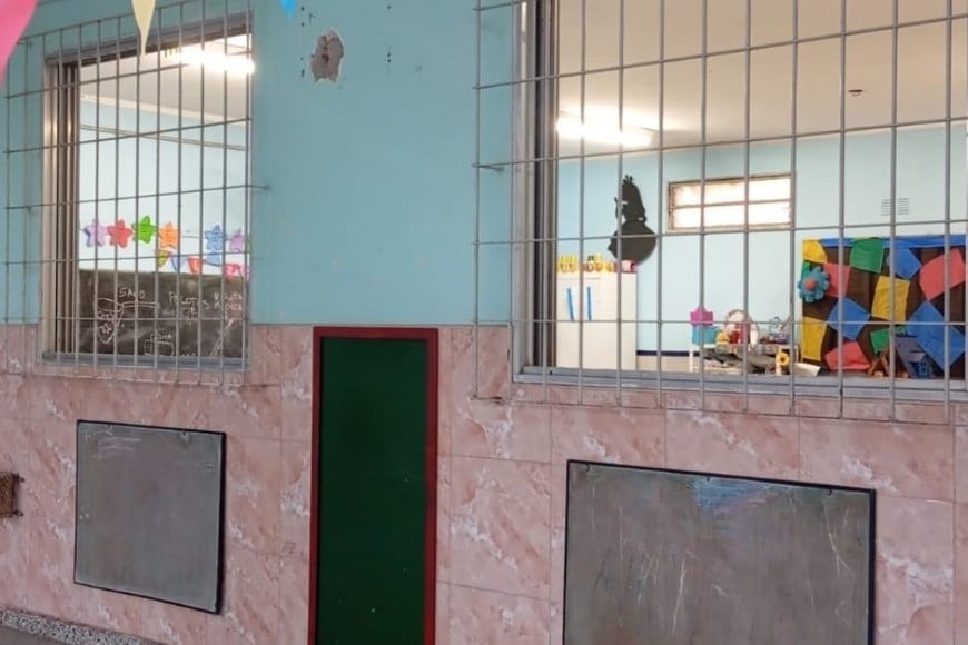 jardin infantes vandalizado en barrio Santa Rosa de Lima