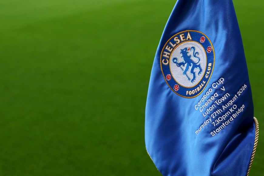 Soccer Football - Carabao Cup - Second Round - Chelsea v Luton Town - Stamford Bridge, London, Britain - August 27, 2026
General view of the corner flag inside the stadium before the match Action Images via Reuters/Peter Cziborra EDITORIAL USE ONLY. NO USE WITH UNAUTHORIZED AUDIO, VIDEO, DATA, FIXTURE LISTS, CLUB/LEAGUE LOGOS OR 'LIVE' SERVICES. ONLINE IN-MATCH USE LIMITED TO 120 IMAGES, NO VIDEO EMULATION. NO USE IN BETTING, GAMES OR SINGLE CLUB/LEAGUE/PLAYER PUBLICATIONS. PLEASE CONTACT YOUR ACCOUNT REPRESENTATIVE FOR FURTHER DETAILS..